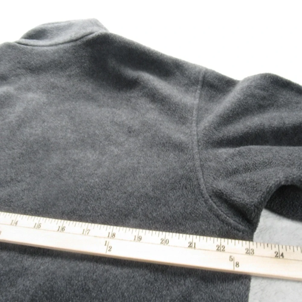 Columbia Fleece Jacket Men Medium Gray Pockets Adjustable Hem Full Zip Outdoor